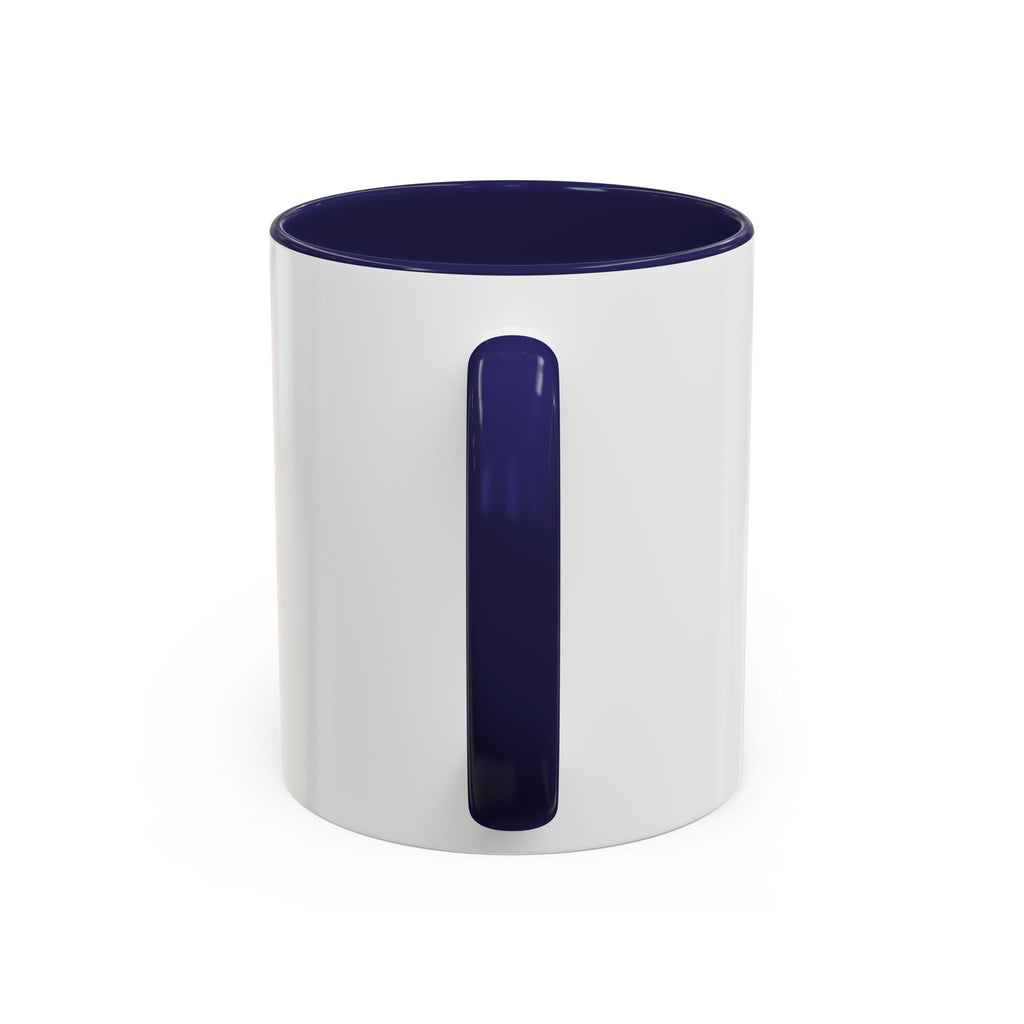 HSSSW Logo Accent Coffee Mug — Retro Striped Black & White 11/15oz